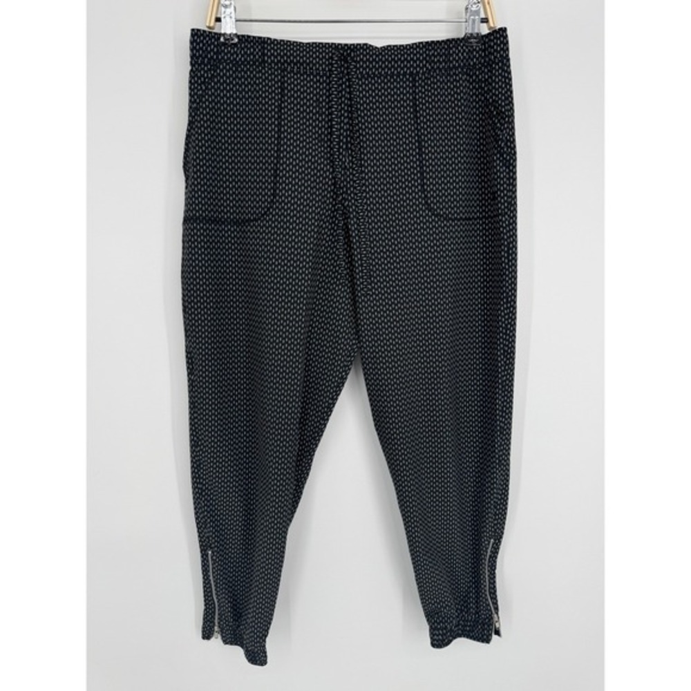 Albion Fit Jetset Jogger Pants Size Medium Petite Black White Comfort Athleisure - Picture 5 of 10